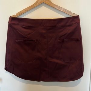 H&M Burgundy Satin Mini Skirt - Size 12